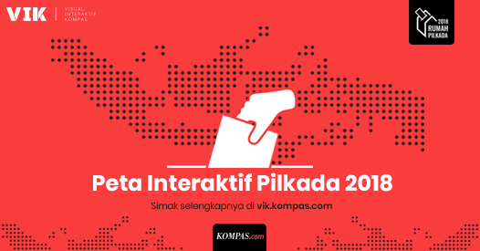 Peta Interaktif Pilkada 2018 - Visual Interaktif Kompas