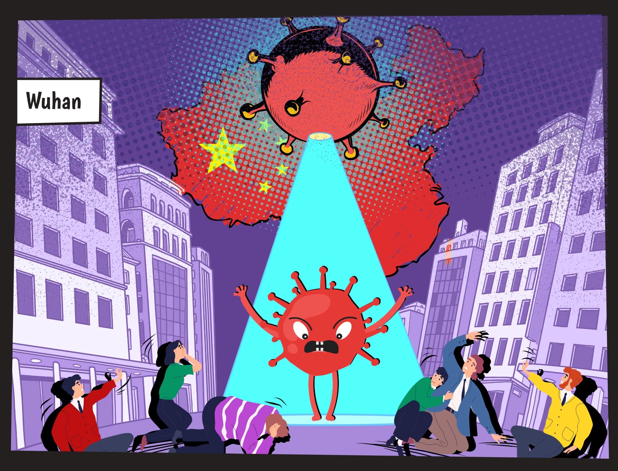 Gambar suasana mencekam di Wuhan.