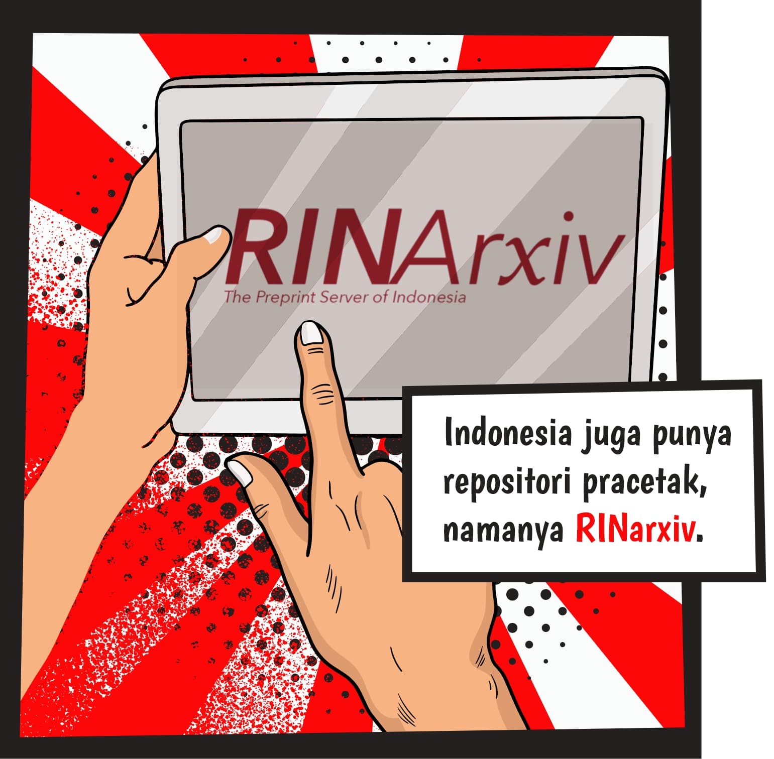 Indonesia juga punya repository, namanya RINarxiv
